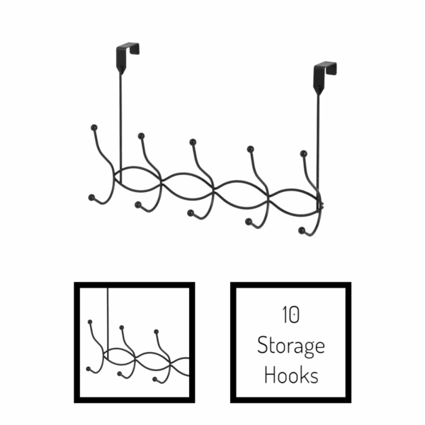 Waves Over Door Storage Hooks - Over Door Hooks / Robe Hooks