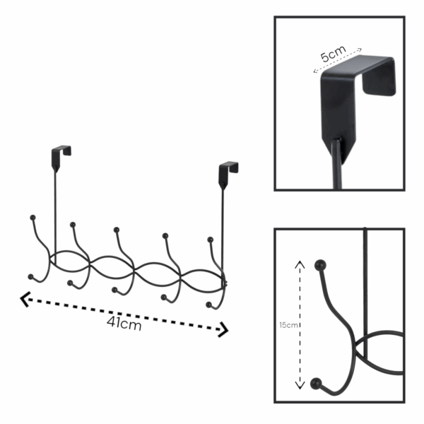 Waves Over Door Storage Hooks - Over Door Hooks / Robe Hooks