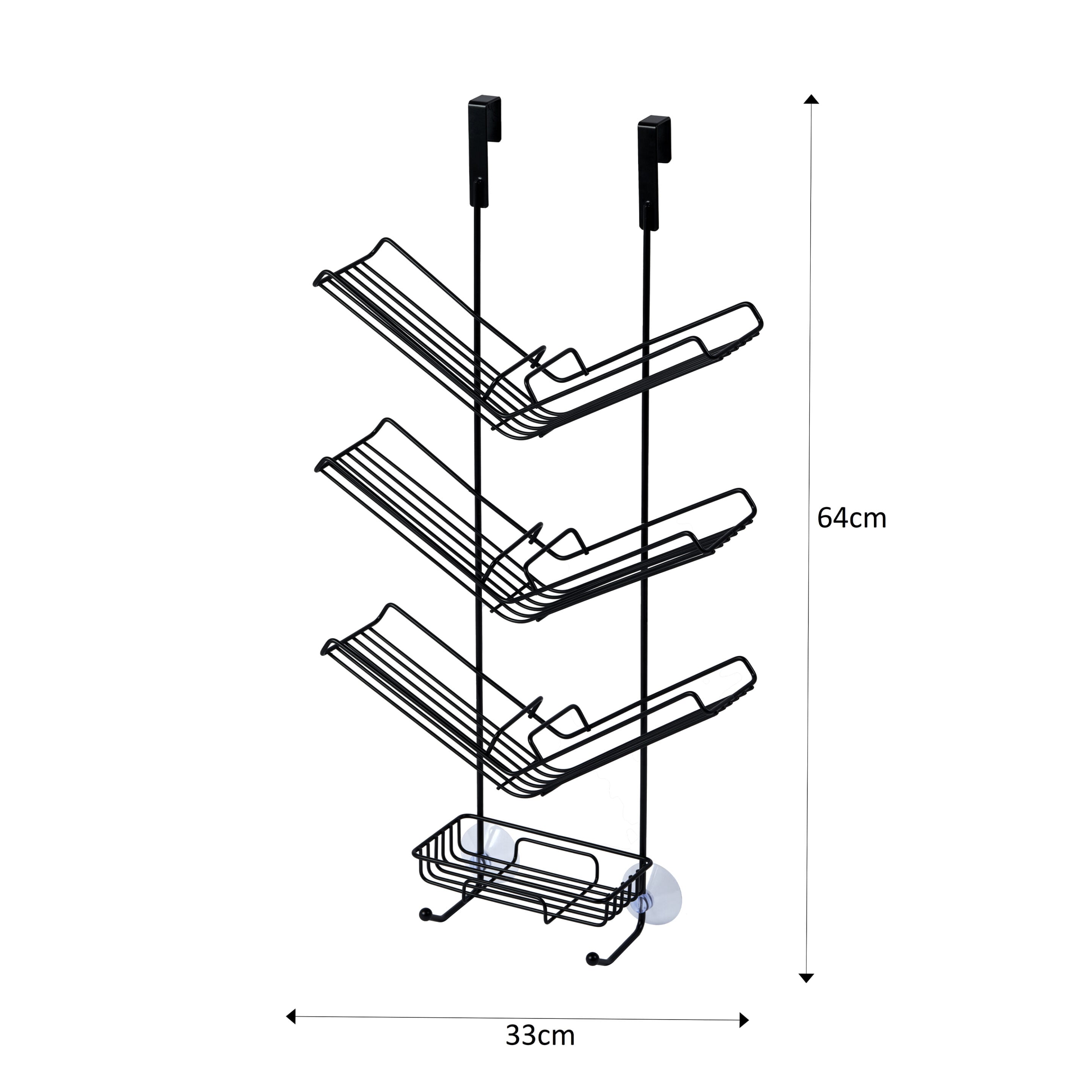 Atrium 3 Tier Hanging Black Shower Caddy Atrium 3 Tier Hanging Black Shower Caddy - Sale