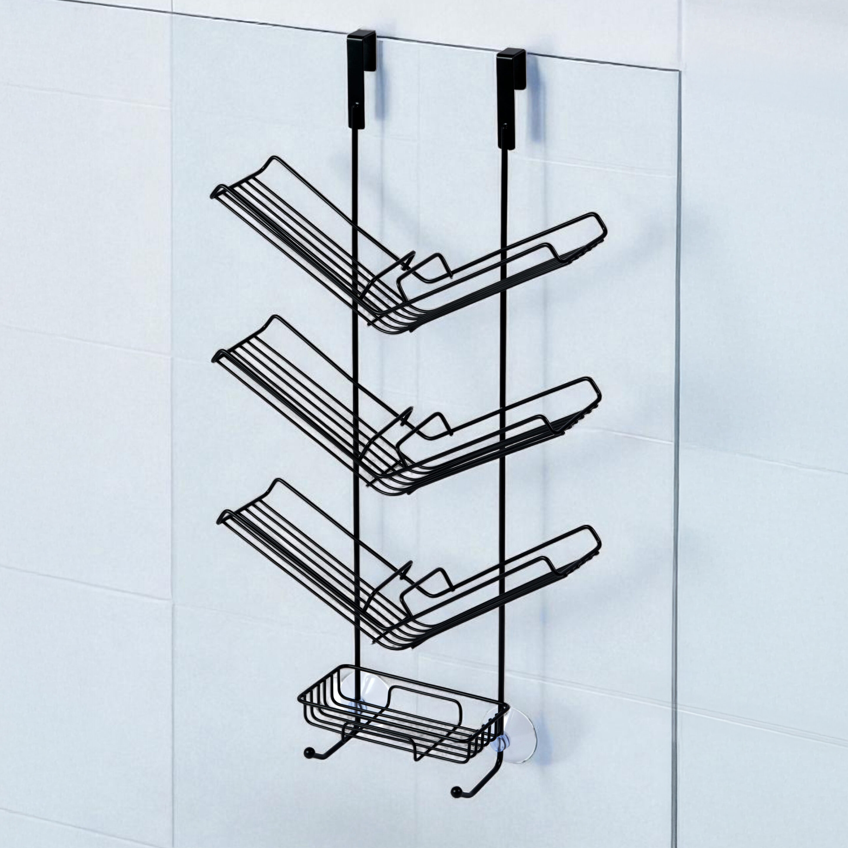 Atrium 3 Tier Hanging Black Shower Caddy Atrium 3 Tier Hanging Black Shower Caddy - Sale