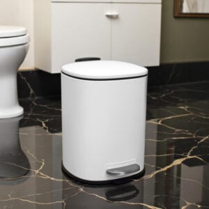 Capri White 3L Pedal Bin Capri White 3L Pedal Bin - Bathroom Bins