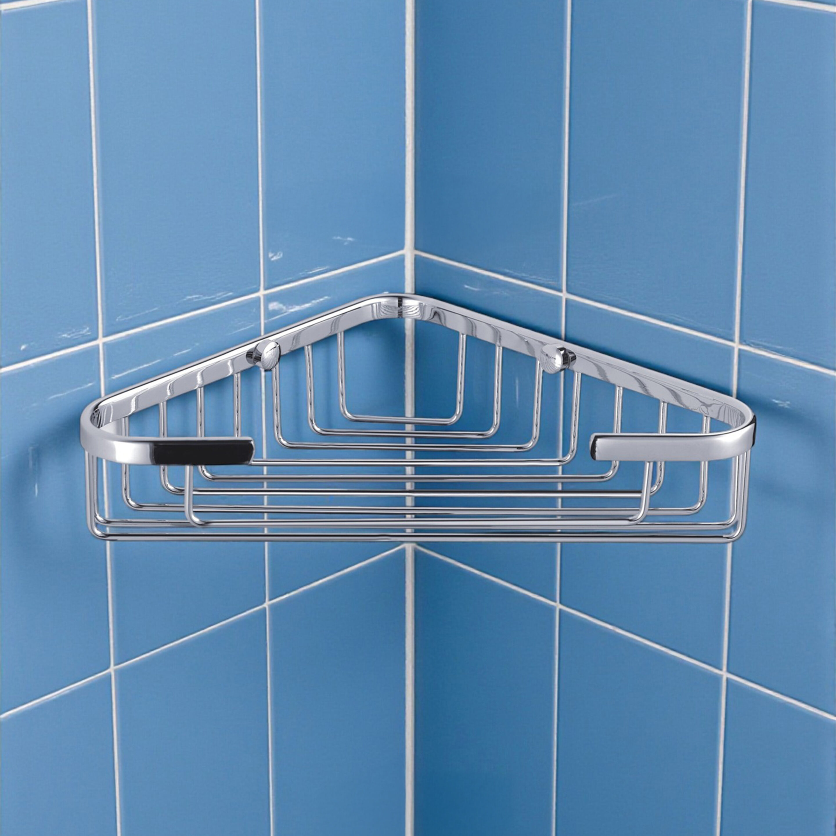 Clasico Wall Mounted Chrome Large Basket Clasico Wall Mounted Chrome Large Basket - Shower Caddies & Bathroom Storage