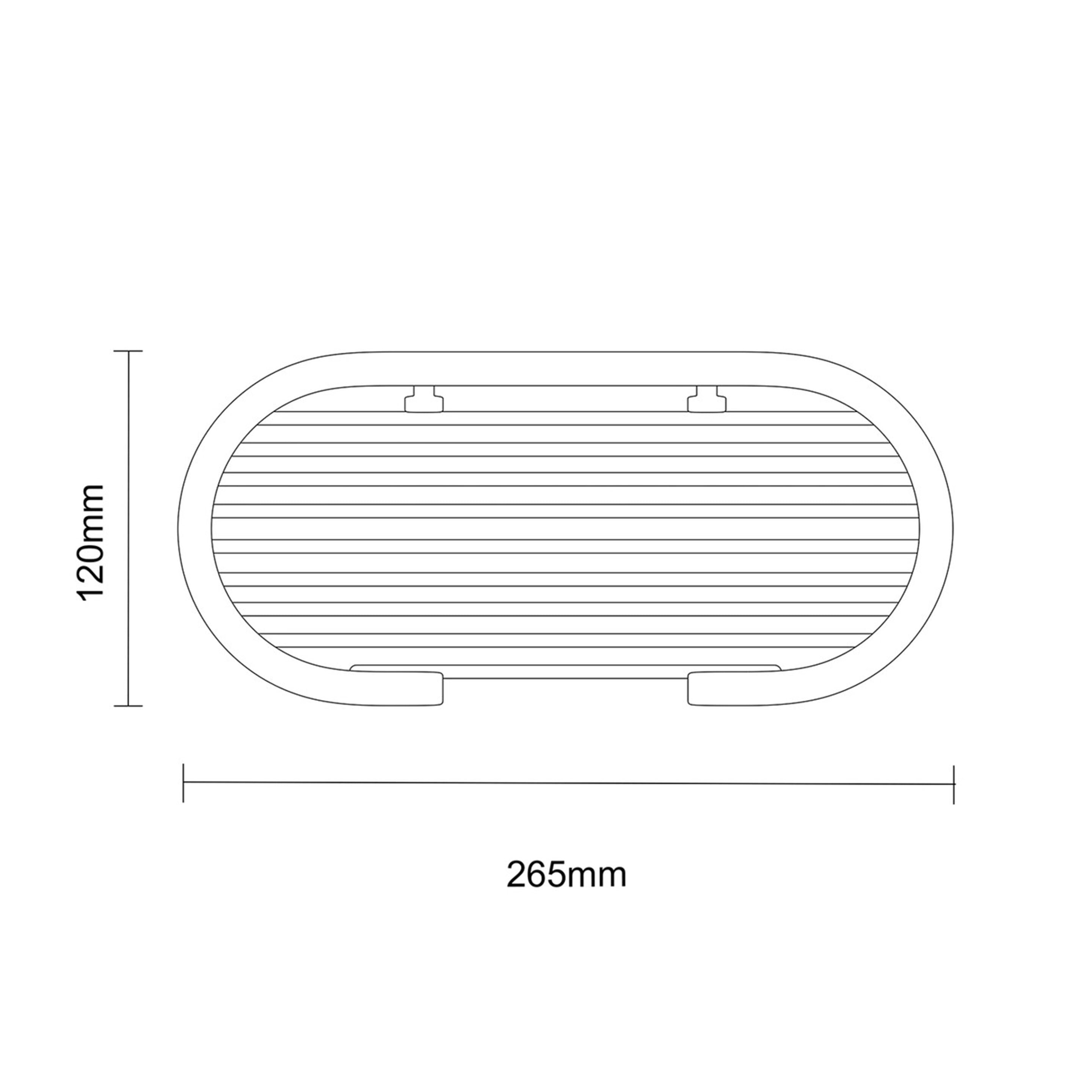 Clasico Wall Mounted Chrome Oval Basket Clasico Wall Mounted Chrome Oval Basket - Shower Caddies & Bathroom Storage