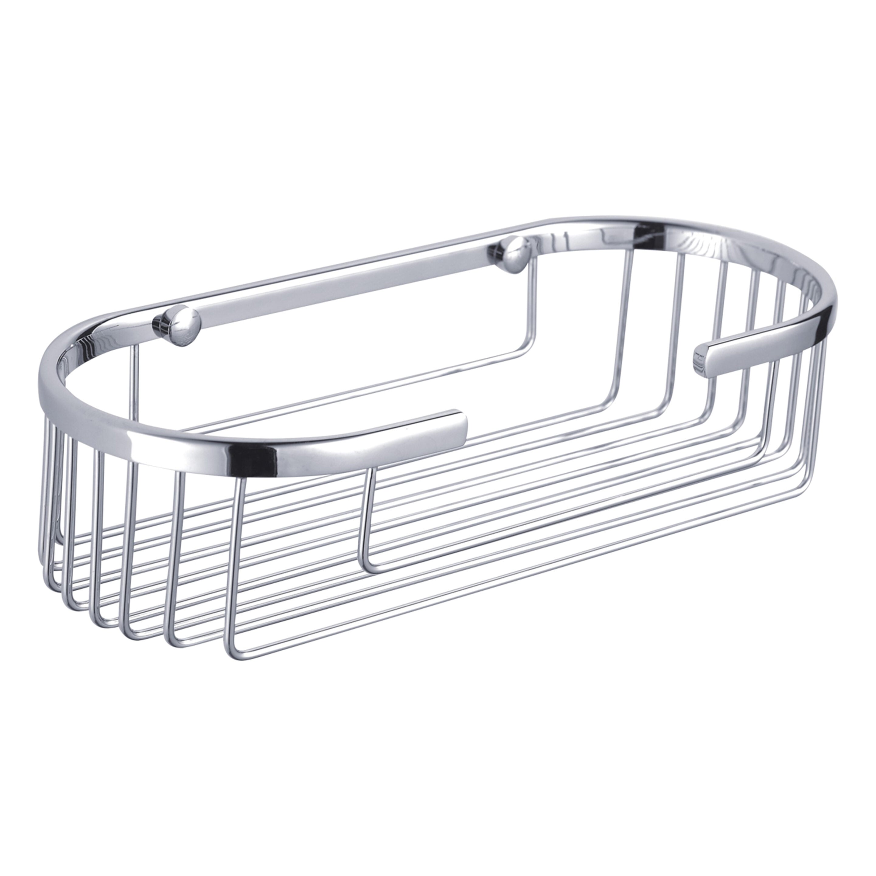 Clasico Wall Mounted Chrome Oval Basket Clasico Wall Mounted Chrome Oval Basket - Shower Caddies & Bathroom Storage
