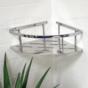 Contempo Large Wall Mounted Chrome Basket - Shower Caddies & Bathroom Storage