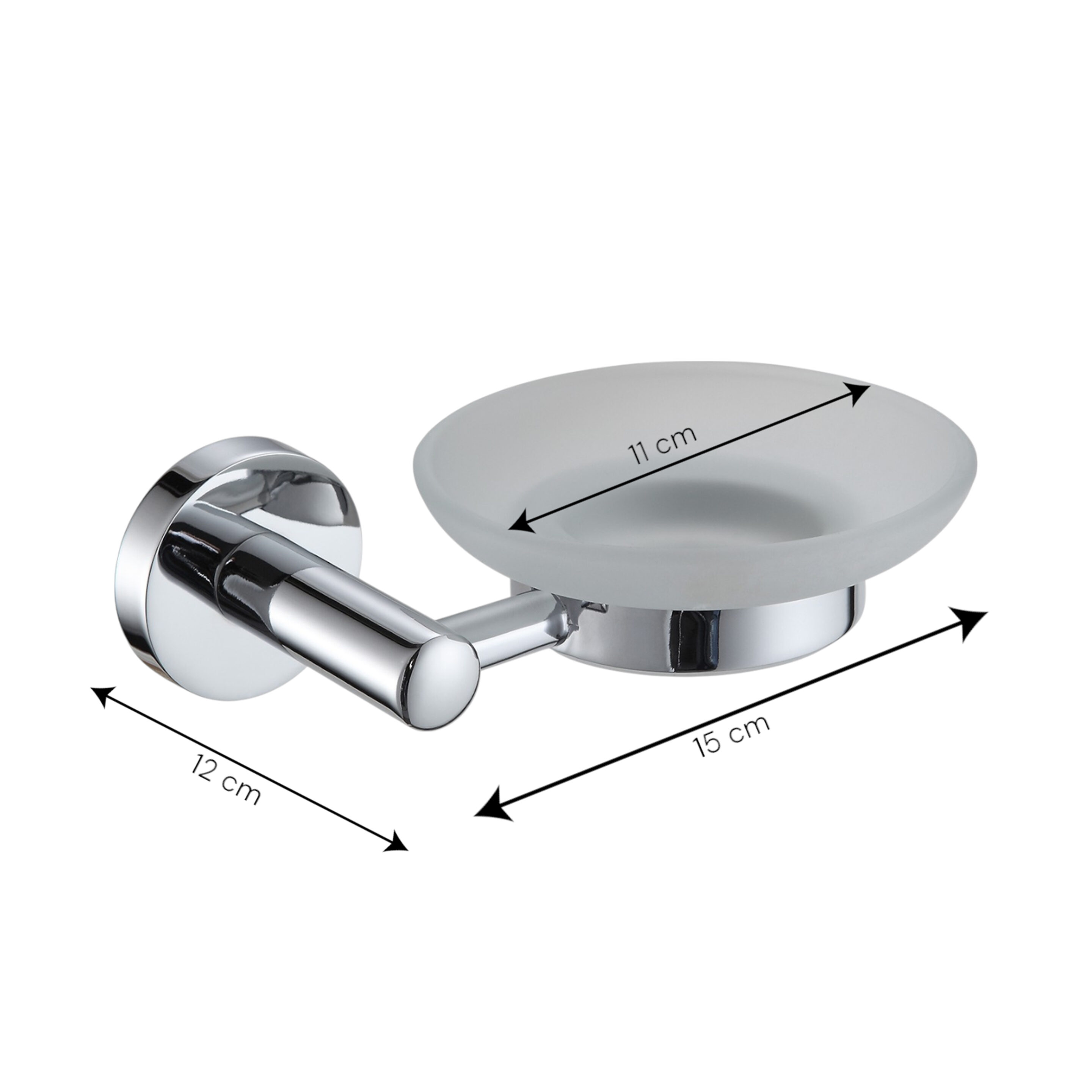 Modernity Chrome & Frosted Glass Wall Mounted Soap Dish Modernity Chrome & Frosted Glass Wall Mounted Soap Dish - Soap Dishes