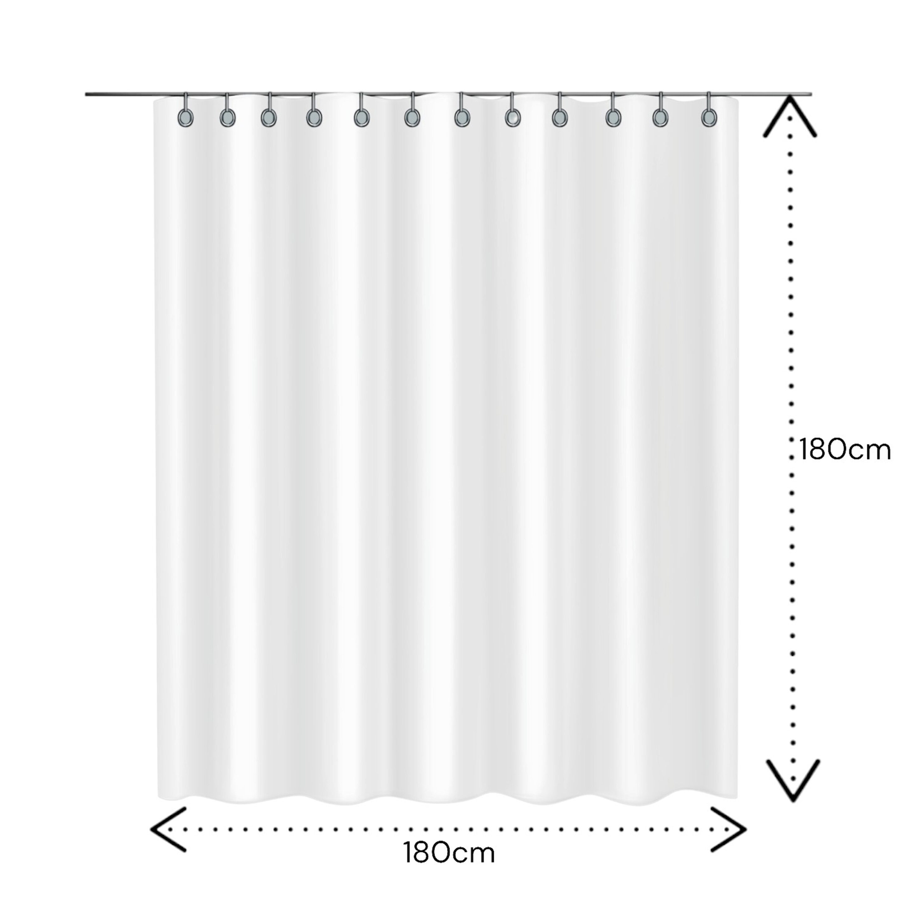 Droplets White Shower Curtain Droplets White Shower Curtain - Shower Accessories